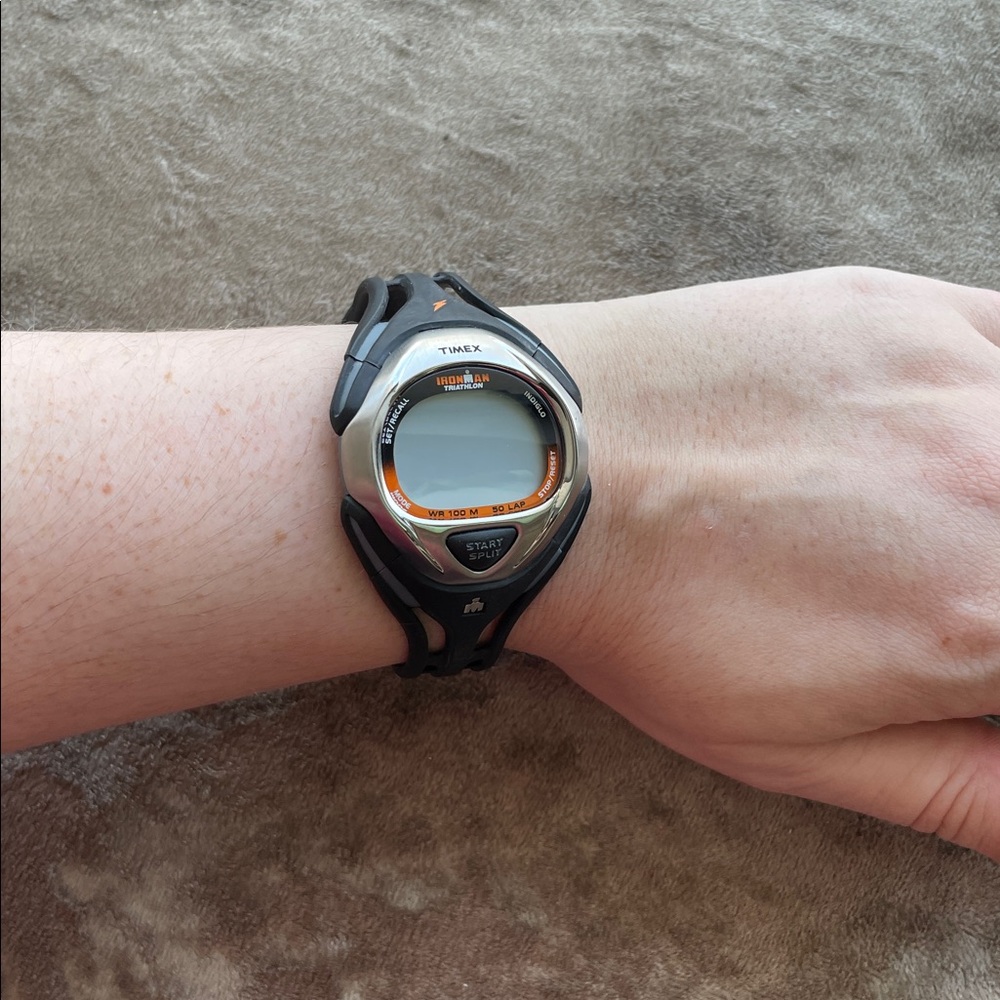 •TIMEX• Ironman Triathlon digital watch >> water resistant (dead battery) - Picture 13 of 14